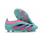 adidas Predator 24 Elite Laceless FG Blu Rosa