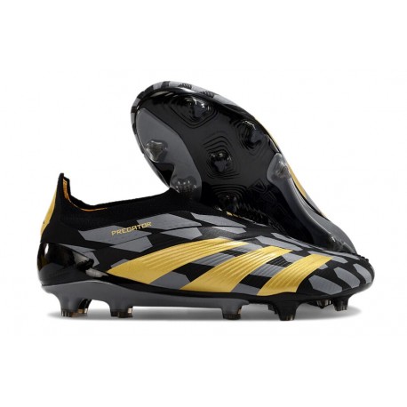 adidas Predator 24 Elite Laceless FG Nero Oro