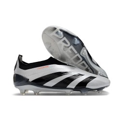 adidas Predator 24 Elite Laceless FG Argento Nero