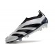 adidas Predator 24 Elite Laceless FG Argento Nero