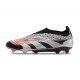 adidas Predator 24 Elite Laceless FG Argento Nero Rosso