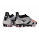 adidas Predator 24 Elite Laceless FG Argento Nero Rosso