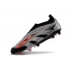 adidas Predator 24 Elite Laceless FG Argento Nero Rosso