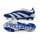 adidas Predator 24 Elite Laceless FG Blu Bianco