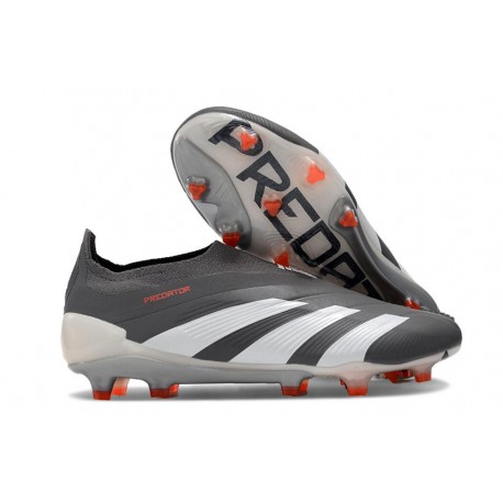 adidas Predator 24 Elite Laceless FG Nero Bianco