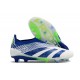 adidas Predator 24 Elite Laceless FG Bianco Blu Verde