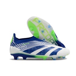 adidas Predator 24 Elite Laceless FG Bianco Blu Verde