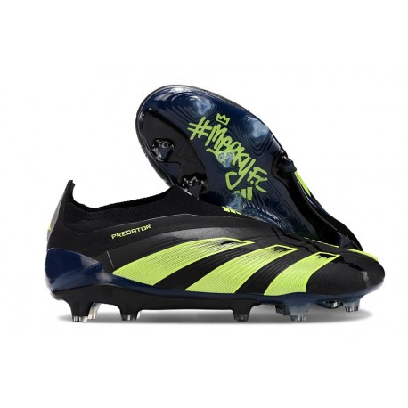 adidas Predator 24 Elite Laceless FG Nero Verde