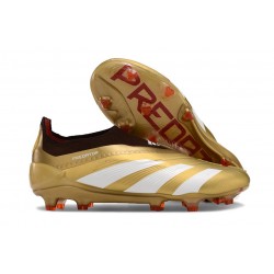 adidas Predator 24 Elite Laceless FG Oro Bianco Rosso