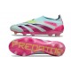 adidas Predator 24 Elite Laceless FG Almost Blu Lucid Rosa Semi Giallo Solare