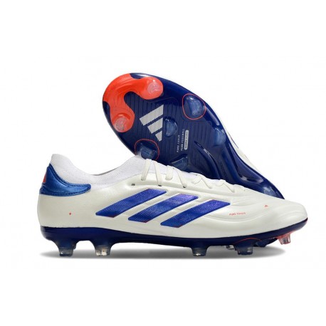 Adidas Copa Pure II FG Nuovo Pelle Ftwr Bianco Blu Lucido Rosso Solare