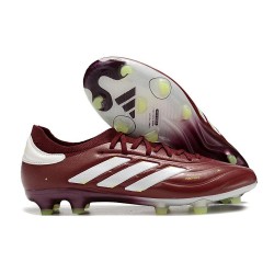 Adidas Copa Pure II FG Pelle Ombra Rosso Bianco Team Giallo Solare