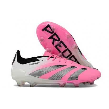 Scarpa adidas Predator 24 Elite FG Rosa Bianco Nero