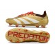 Scarpa adidas Predator 24 Elite FG Oro Bianco Rosso