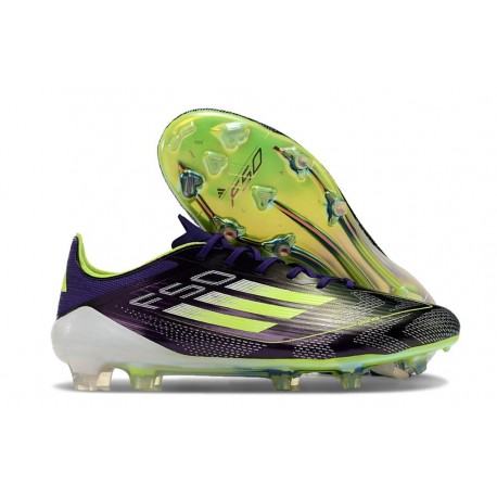 Scarpe da Calcio adidas F50 Elite FG Unity Viola Bianco Limone Lucido