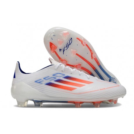 Scarpe da Calcio adidas F50 Elite FG Bianco Rosso Blu