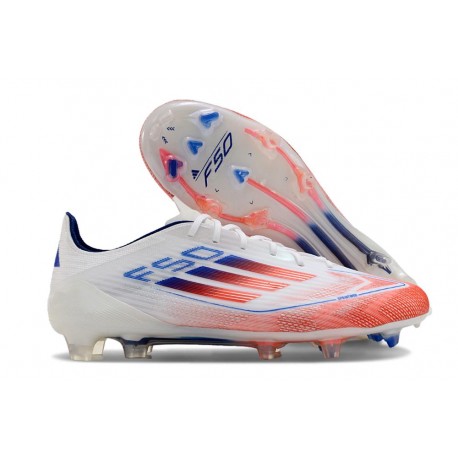 Scarpe da Calcio adidas F50 Elite FG Ftwr Bianco Rosso Solare Blu Lucido