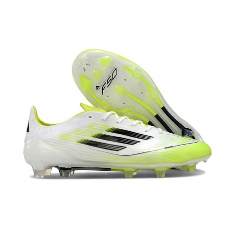 Scarpe da Calcio adidas F50 Elite FG Bianco Nero Giallo