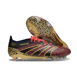 Scarpa adidas Predator 24 Elite FG Rosso Oro Nero