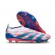 adidas Predator 24 Elite Laceless FG Ftwr Bianco Solar Blu Solar Rosa