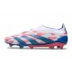 adidas Predator 24 Elite Laceless FG Ftwr Bianco Solar Blu Solar Rosa