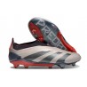 adidas Predator 24 Elite Laceless FG Platin Met Nero Aurora Carbone