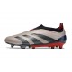 adidas Predator 24 Elite Laceless FG Platin Met Nero Aurora Carbone