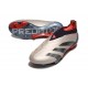 adidas Predator 24 Elite Laceless FG Platin Met Nero Aurora Carbone