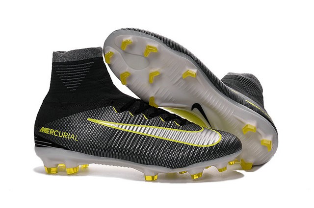 2016 Nuove Scarpa da calcio Nike Mercurial Superfly V FG CR7 Argenteo Nero Volt