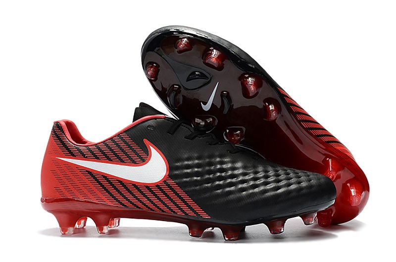 Nuove Nike Magista Opus II FG Scarpa da calcio per terreni duri Nero Rosso Bianco