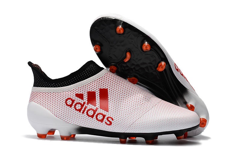 Scarpe da Calcio Adidas X 17 Purespeed FG Uomo Bianco Rosso Nero